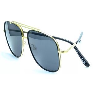 Tom Ford Benton TF0693 Aviator Sunglasses/Case in Black NWT $495